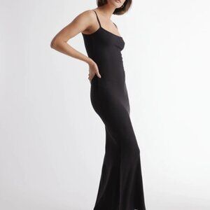 Tencel Rib Knit Maxi Slip Dress